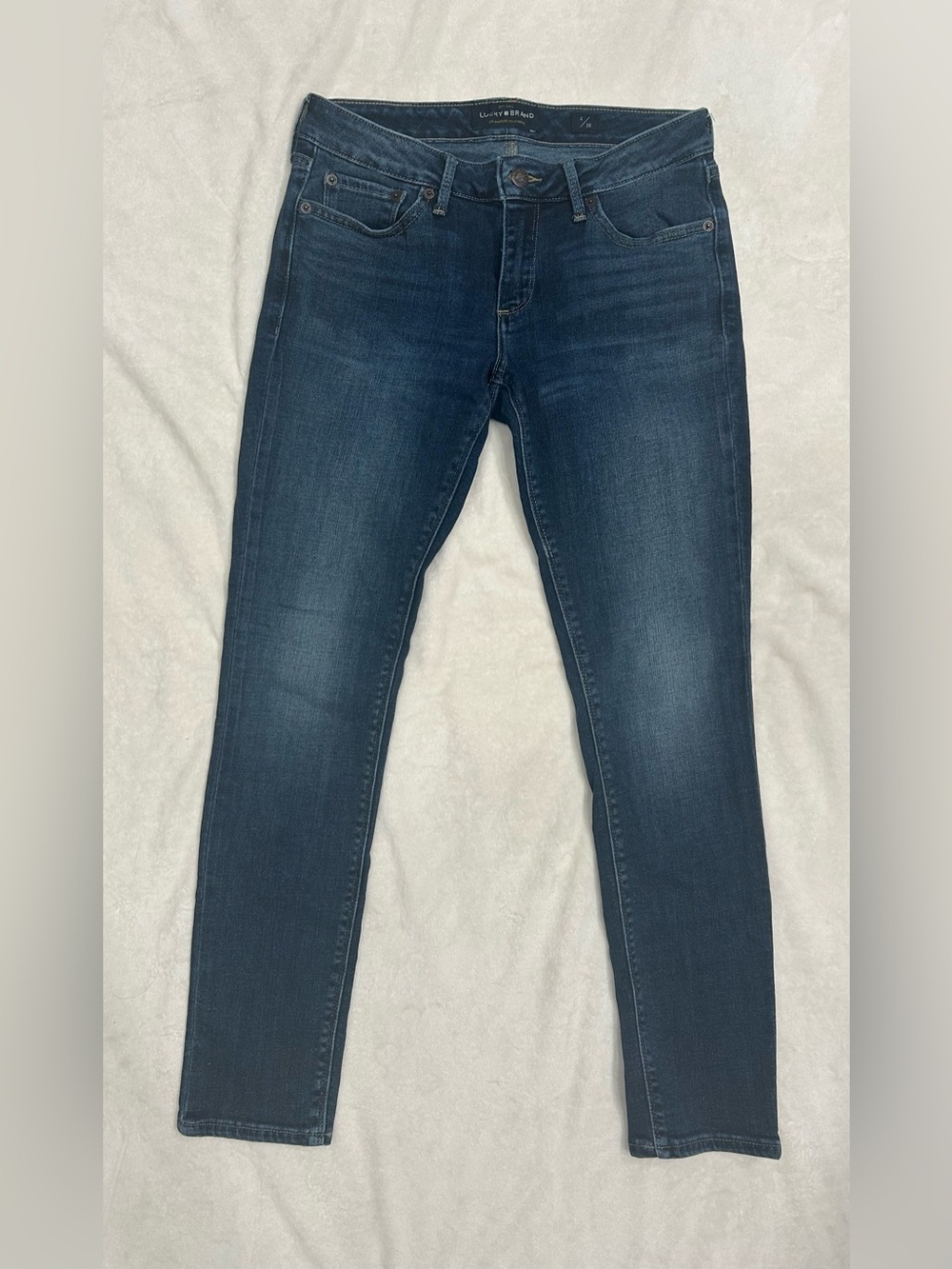 Lucky Brand Lolita Skinny Jeans Women Size 2/26 Dark Wash Blue Denim Mid Rise